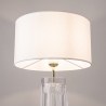 Lampada da tavolo elegante vetro trasparente paralume tessuto Maytoni Muse 