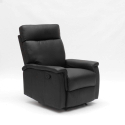 Poltrona Relax Reclinabile con Poggiapiedi in Similpelle Design Aurora 