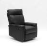 Poltrona Relax Reclinabile con Poggiapiedi in Similpelle Design Aurora 