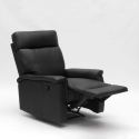 Poltrona Relax Reclinabile con Poggiapiedi in Similpelle Design Aurora 