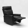 Poltrona Relax Reclinabile con Poggiapiedi in Similpelle Design Aurora 