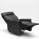 Poltrona Relax Reclinabile con Poggiapiedi in Similpelle Design Aurora 