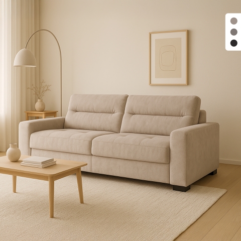 Divano letto 2 posti estraibile moderno 274x97cm Rali Promozione