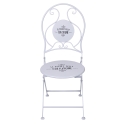 Ensemble table blanche avec 2 chaises pliantes d'extérieur Le Regole della Colazione Offre