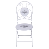 Ensemble table blanche avec 2 chaises pliantes d'extérieur Le Regole della Colazione Offre