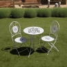 Ensemble table blanche avec 2 chaises pliantes d'extérieur Le Regole della Colazione Vente