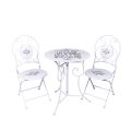 Ensemble table blanche avec 2 chaises pliantes d'extérieur Le Regole della Colazione Promotion