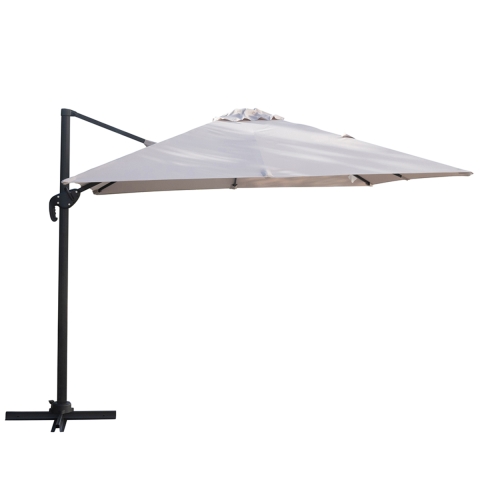 Ombrellone da giardino 3x3 in alluminio a palo laterale girevole Deluxe Promozione
