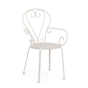 Sedia da giardino esterno impilabile stile shabby chic Bizzotto Etienne 