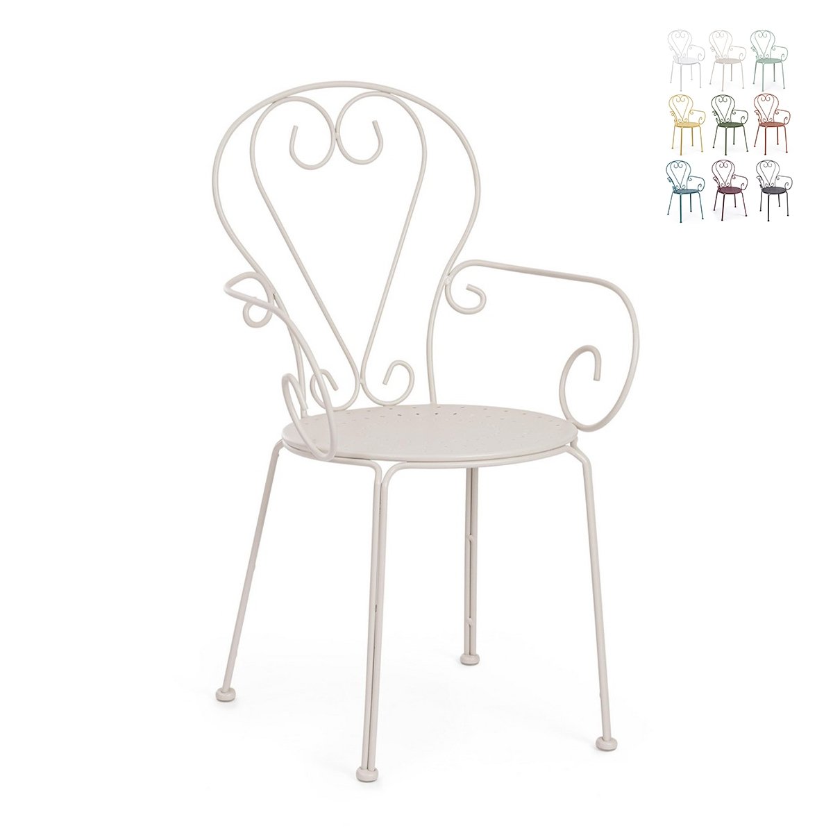 Sedia da giardino esterno impilabile stile shabby chic Bizzotto Etienne Promozione Sedia da giardino esterno impilabile stile shabby chic Bizzotto Etienne Promozione