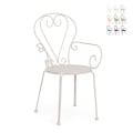 Chaise de jardin empilable style shabby chic Bizzotto Etienne Promotion