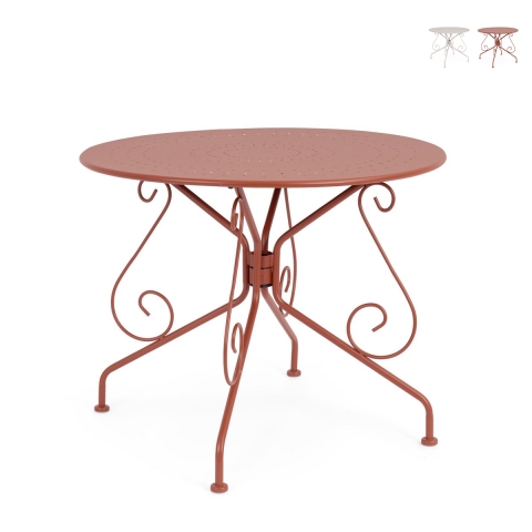Tavolo rotondo 90cm da esterno giardino stile Bizzotto Etienne Promozione