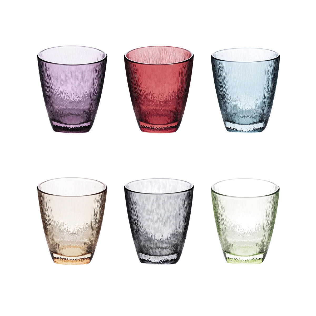 Lot de 6 verres à eau 330 ml en verre multicolore Color Promotion Lot de 6 verres à eau 330 ml en verre multicolore Color Promotion