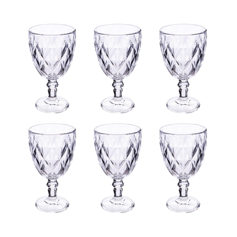 Set de 6 verres 340 ml en verre transparent Elizabeth Promotion