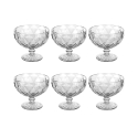 Set aus 6 Eisschalen 400ml aus klarem Glas Elizabeth Aktion
