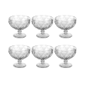 Set aus 6 Eisschalen 400ml aus klarem Glas Elizabeth Aktion