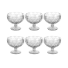 Set aus 6 Eisschalen 400ml aus klarem Glas Elizabeth Aktion