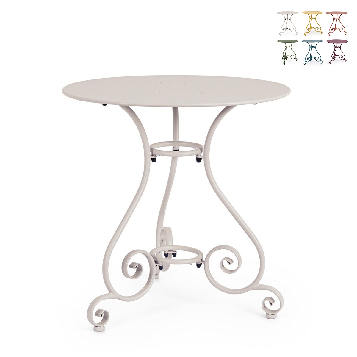 Runder Gartentisch 70cm mit 3 Beinen im Shabby Chic Etienne Aktion Runder Gartentisch 70cm mit 3 Beinen im Shabby Chic Etienne Aktion