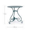 Tavolo da esterno rotondo 70cm a 3 gambe shabby chic Etienne 