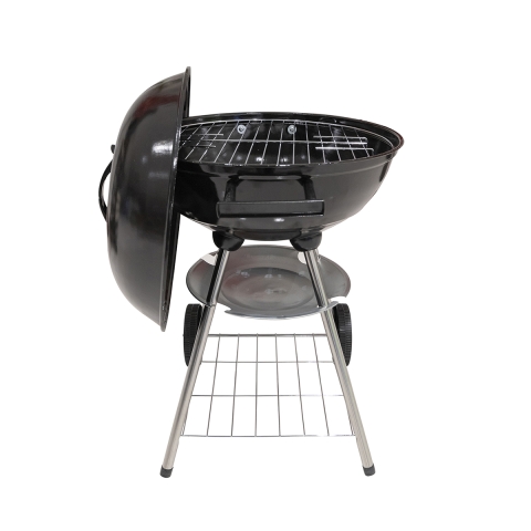 Barbecue à charbon rond en acier avec couvercle et roues Torka Promotion