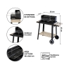 Holzkohlegrill mit Rädern und verstellbarem Grillrost 48x28cm Noxor Katalog