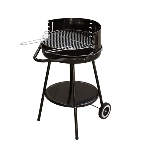 Barbecue à charbon rond Pipra avec grille Ø 48cm ajustable et roues Promotion