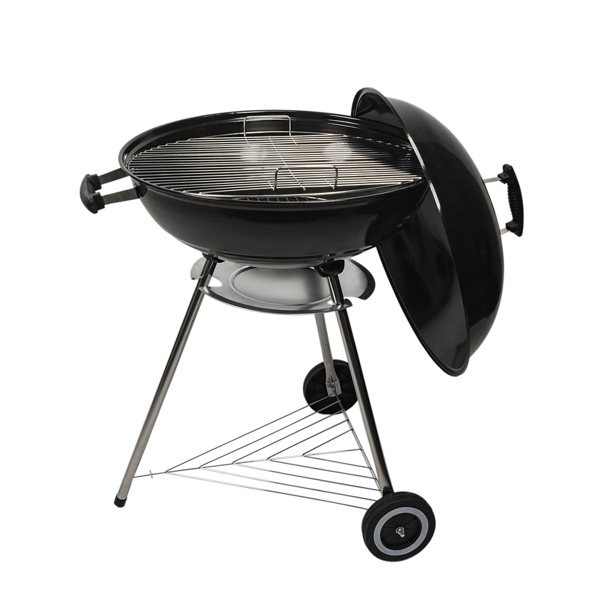 Runder Holzkohlegrill 55cm mit Deckel und Rädern Ardena Aktion Runder Holzkohlegrill 55cm mit Deckel und Rädern Ardena Aktion