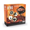 Barbecue a carbonella rotondo griglia 55cm con coperchio e ruote Ardena Stock