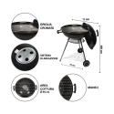 Barbecue a carbonella rotondo griglia 55cm con coperchio e ruote Ardena Scelta