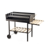 Holzkohlegrill mit höhenverstellbaren Grillrosten und Rädern Braska Aktion