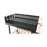 Holzkohlegrill mit höhenverstellbaren Grillrosten und Rädern Braska Katalog