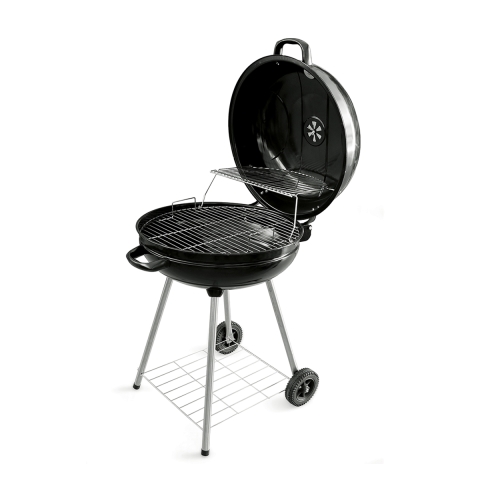 Runder Holzkohlegrill Ø57x90cm mit Rädern und Deckel Seara Aktion