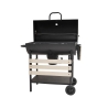 Barbecue au charbon avec couvercle, roues, 2 tablettes en bois Matambre Choix