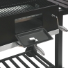 Barbecue au charbon avec couvercle, grille réglable et roues Grilla Dimensions