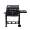 Barbecue au charbon avec couvercle, grille réglable et roues Grilla Remises