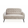 Canapé 2 places en tissu effet velours vintage taupe Zelto Offre
