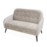 Canapé 2 places en tissu effet velours vintage taupe Zelto Remises