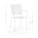 Chaise de jardin empilable avec accoudoirs en acier Bizzotto Lizette 