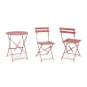 Ensemble table de jardin ronde 2 chaises pliantes Bistrot 