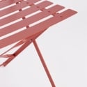 Ensemble table de jardin ronde 2 chaises pliantes Bistrot 