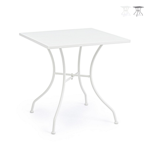 Tavolo da esterno quadrato in acciaio 70x70x71cm Bizzotto Kelsie Promozione