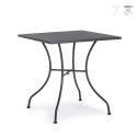 Quadratischer Gartentisch aus Stahl 70x70x71cm Bizzotto Kelsie Angebot