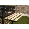 Holzkohlegrill mit höhenverstellbaren Grillrosten und Rädern Braska Lagerbestand