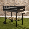 Holzkohlegrill mit höhenverstellbaren Grillrosten und Rädern Braska Verkauf