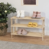 Étagère à chaussures ouverte 3 niveaux en bois de pin Nesto Vente