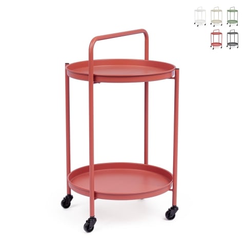 Carrello portavivande pieghevole per esterno giardino Austin Twin Promozione