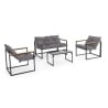 Ensemble de salon de jardin extérieur 2 fauteuils canapé et table Bizzotto Ilda Promotion