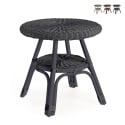 Table d'extérieur rond 52cm en rotin tressé Bizzotto Alliss Vente