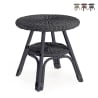 Runder Gartentisch 52cm aus geflochtenem Rattan Bizzotto Alliss Verkauf