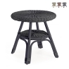 Tavolino da esterno rotondo 52cm in rattan intrecciato Bizzotto Alliss Vendita